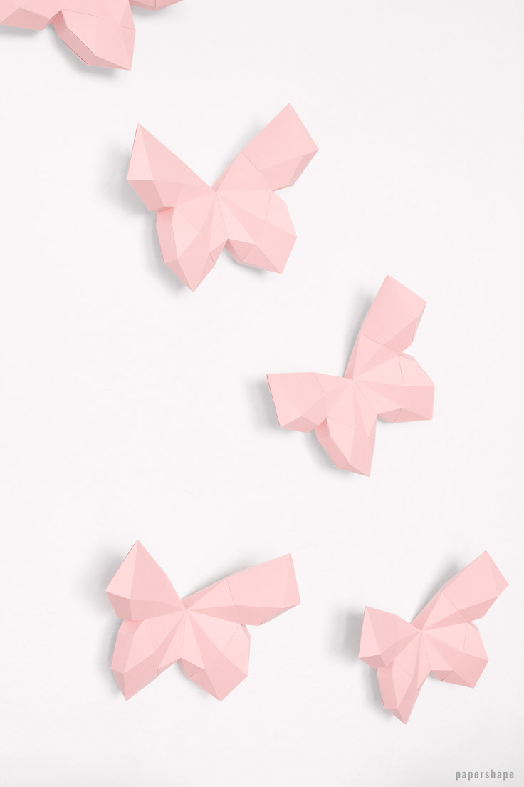 Paper craft your 3d butterflies from paper. cool wall decor / PaperShape #papershape #butterefly 