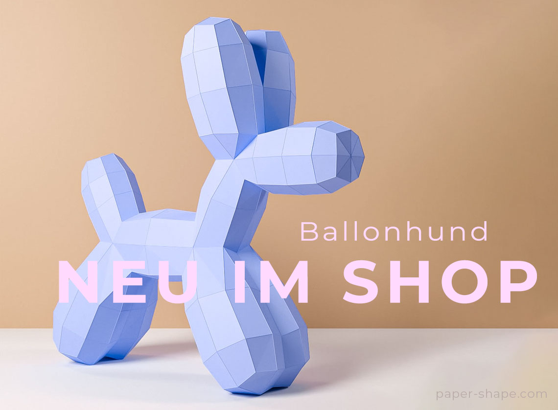 Ballonhund aus Papier basteln - PaperShape