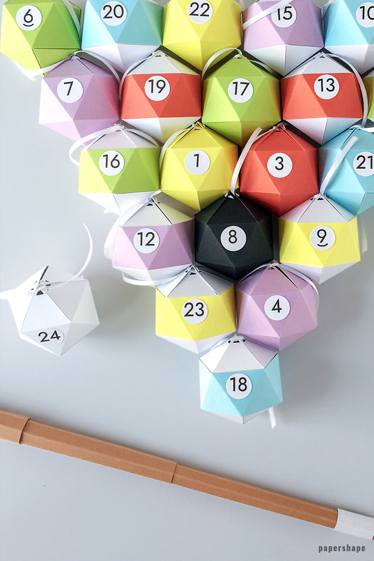 How to make a billard Advent calendar for your boyfriend - Papershape