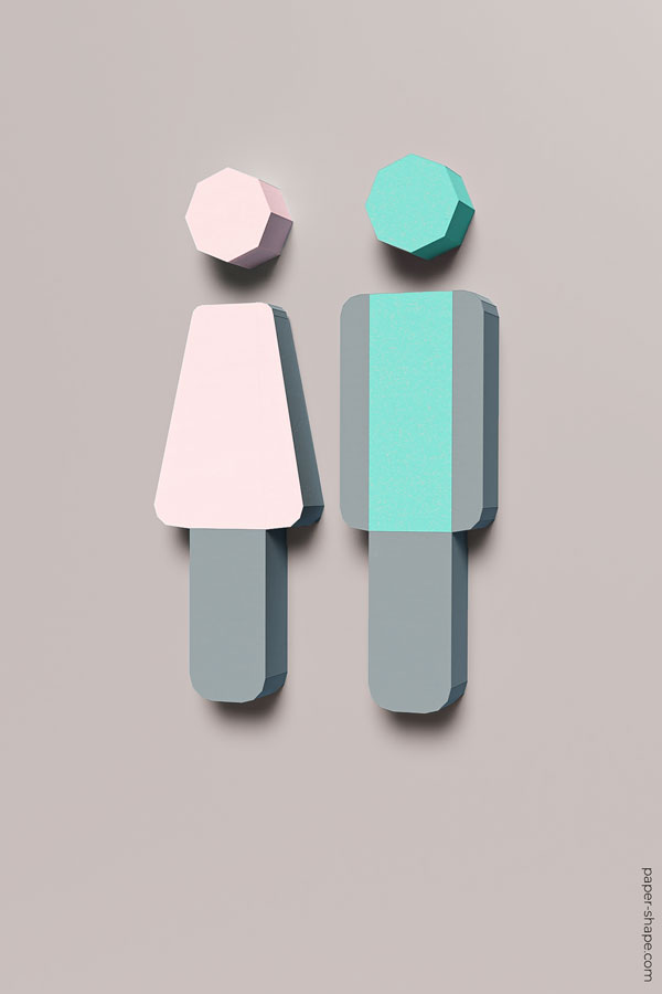 How to make 3d toilette figures #papercraft #diy 