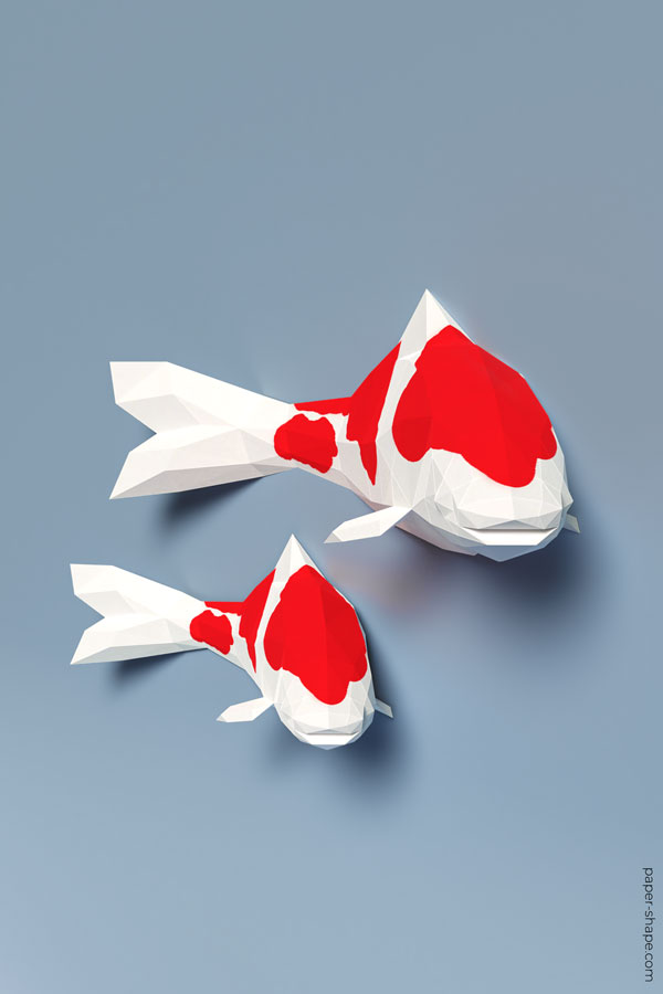 How to make paper koi fishes #papercraft #diy 