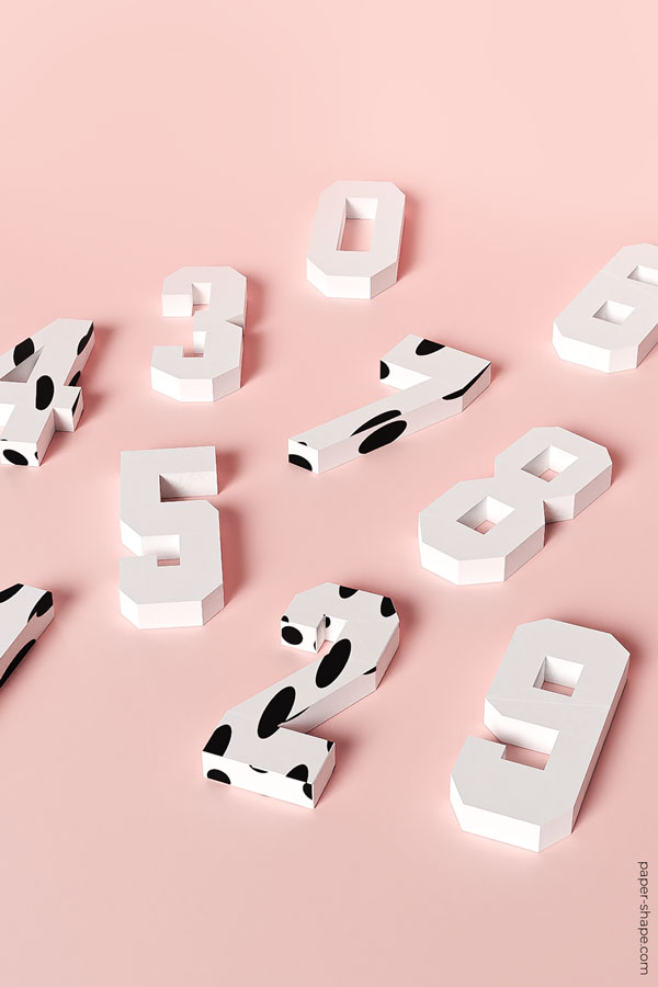 How to make 3d numbers from paper #papercraft #diy 