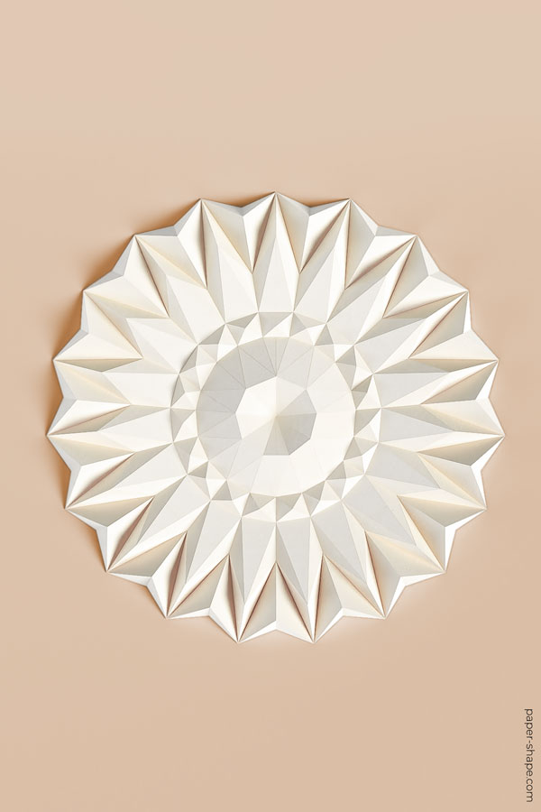 DIY 3D Mandala: Sonnenblume aus Papier #papercraft #diy #bastelnmitpapier 