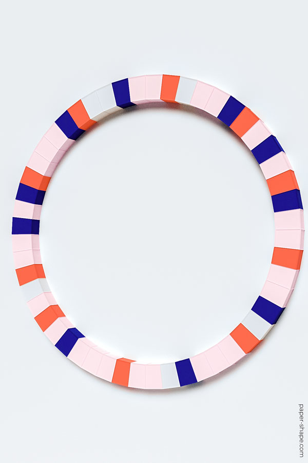 papercraft loop from 3d rectangles #papercraft #walldecor #diy