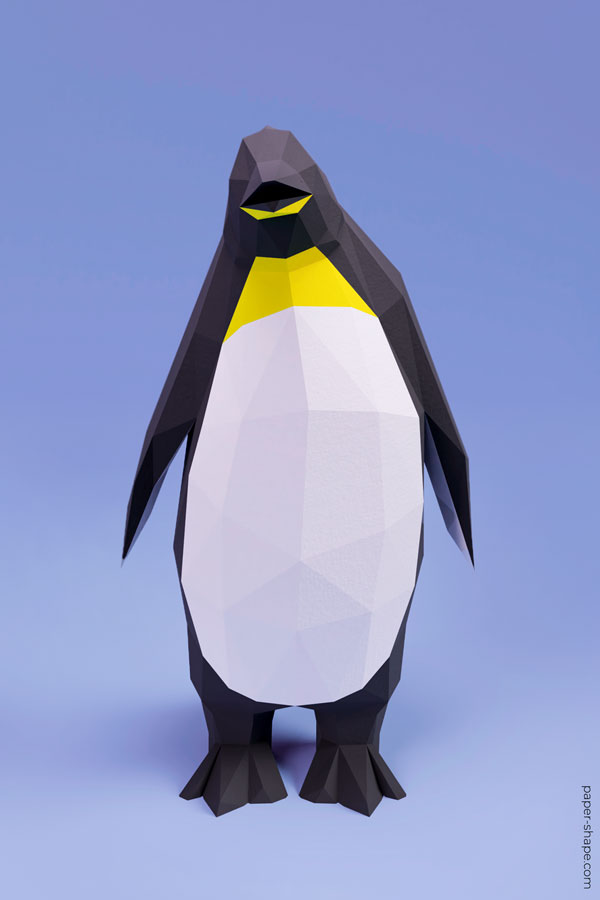DIY Papier Pinguin zum Hinstellen als Deko #papercraft #diy #bastelnmitpapier  