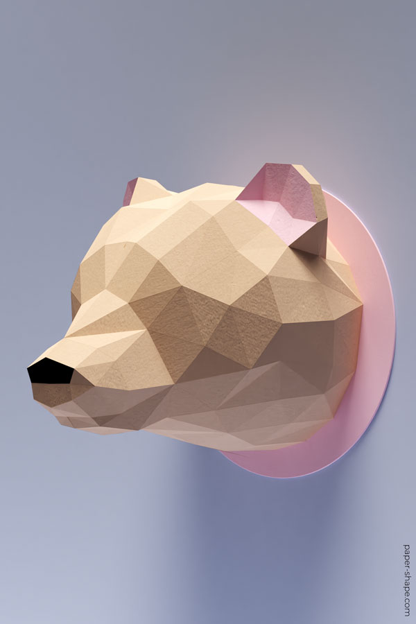 How to make a papercraft bear #papercraft #diy #bear