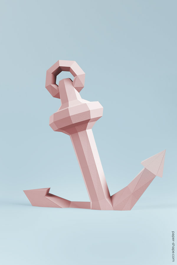 How to make a paper anchor #papercraft #diy #hochzeitsdeko