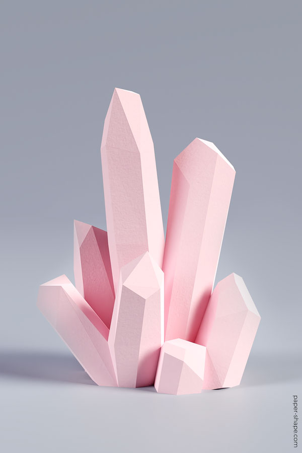 How to make a paper crystal cluster #papercraft #diy 