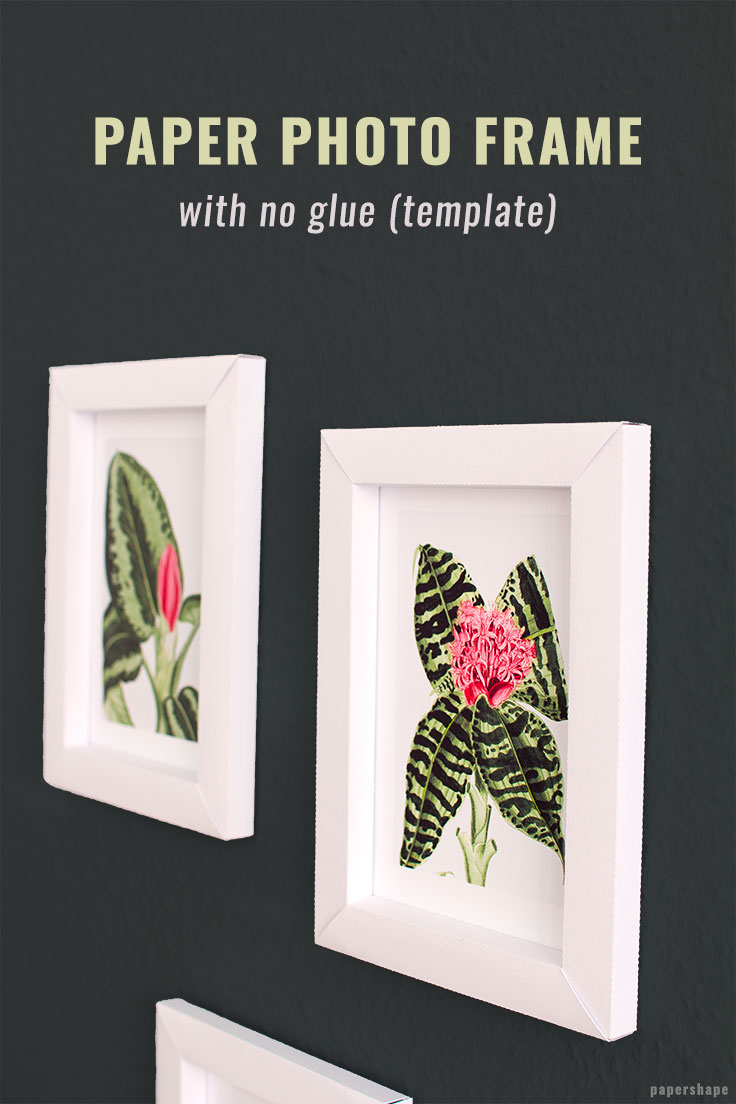 3d photo frames from paper. Cute DIY idea for your walls. or use them as gift tags. #papershape