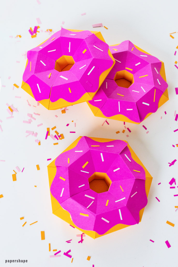 Osternest basteln für den Osterisch als trendigen Donut  #ostern #osternest #papercraft #bastelnmitpapier #ei