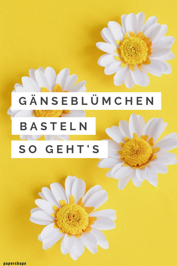 Gänseblümchen aus Papier basteln als kreative Geschenkverpackung #papercraft #bastelnmitpapier #paperflowers