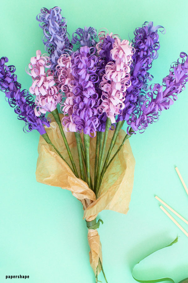 DIY hyacinth paper flower #papercraft #paperflowers #hyacinth