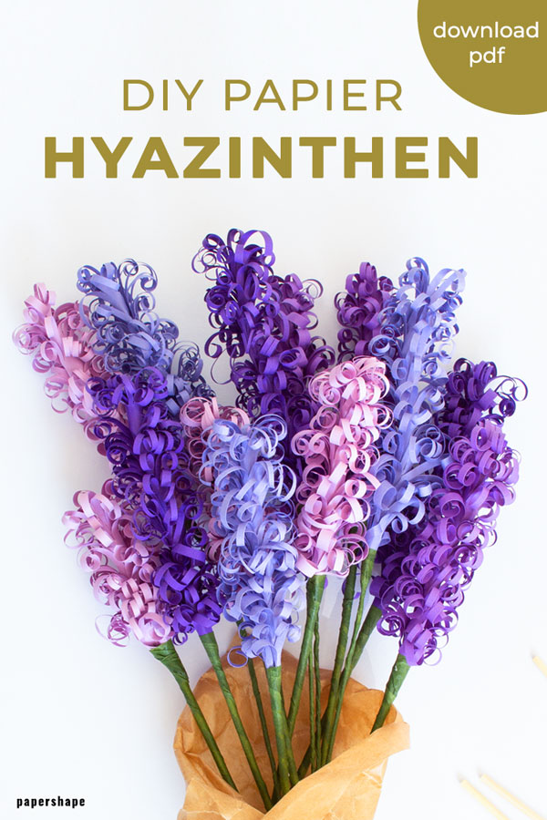 Hyazinthen basteln aus Papier #papercraft #bastelnmitpapier #papierblumen