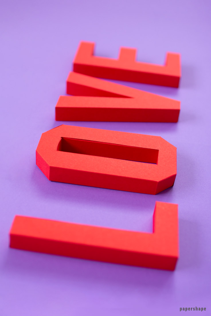 3d papercraft letters