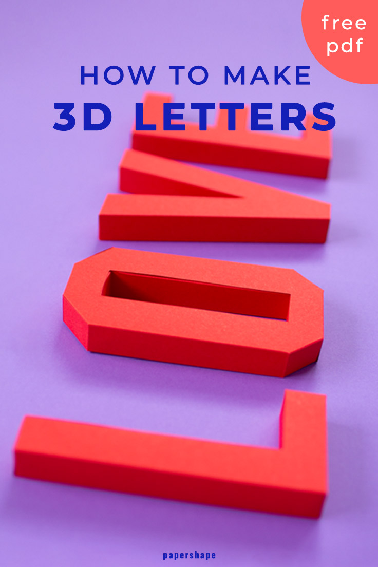 DIY 3d lettering LOVE