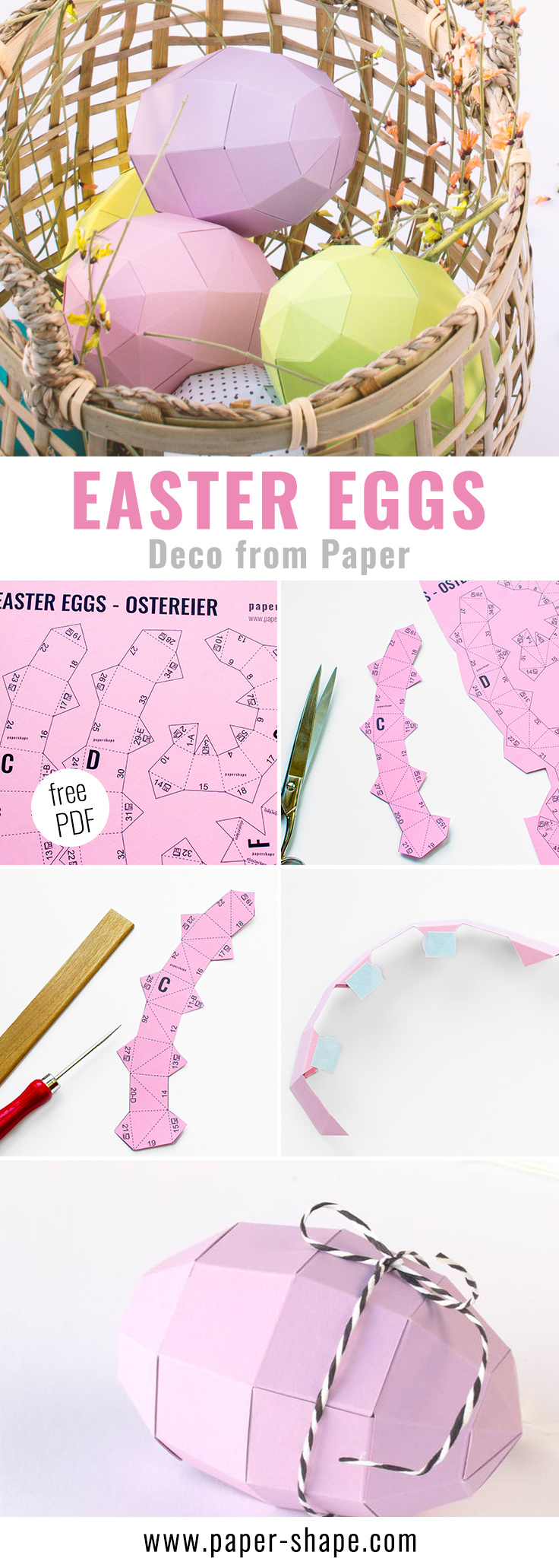 How To Make A Paper Egg Very Easy With Free Template Papershape