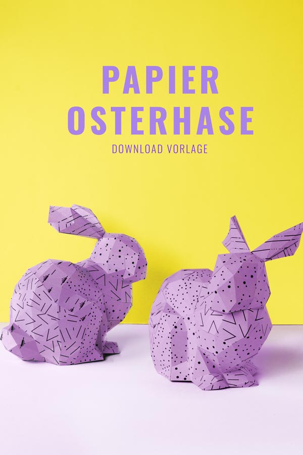 Osterhasen Basteln In 3d Aus Papier Papershape