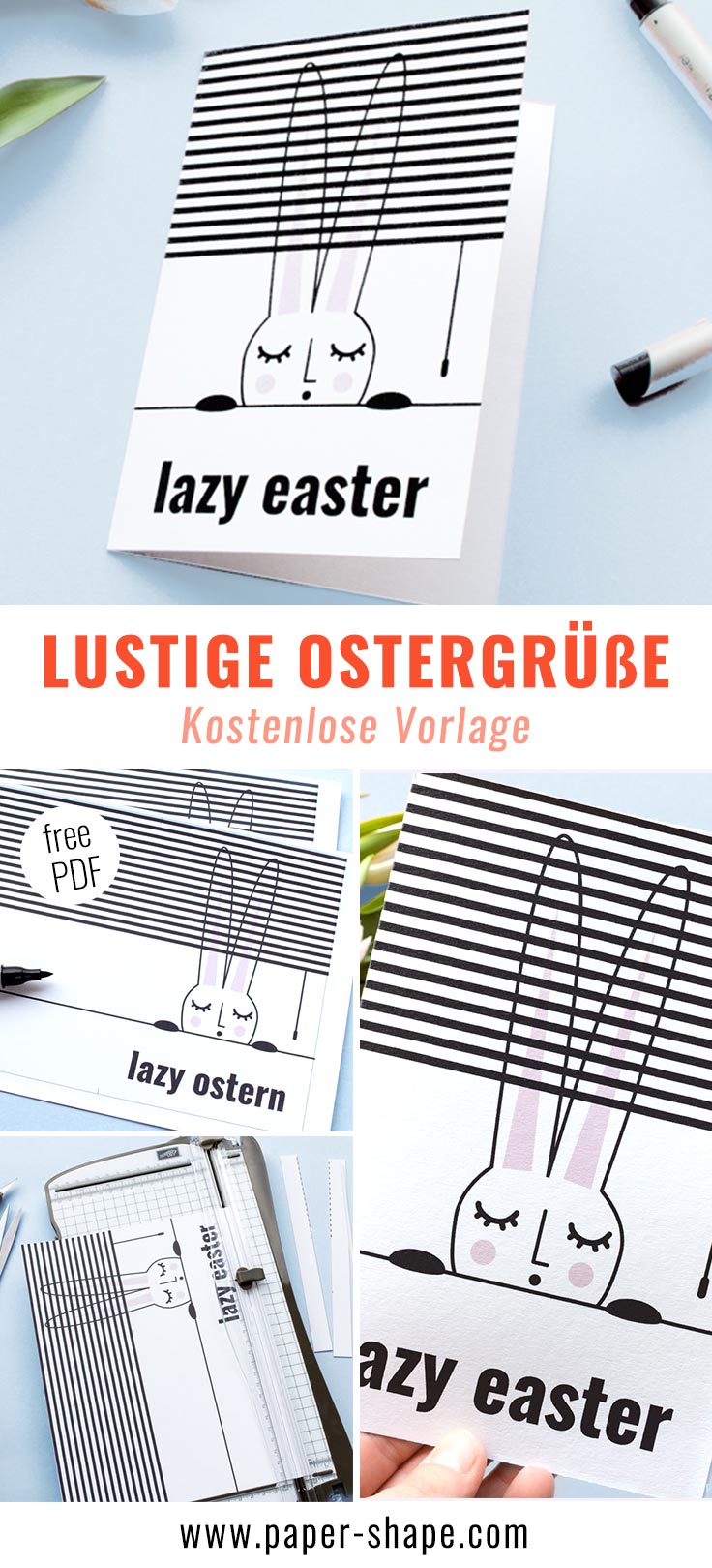 Easter greetings cards / PaperShape  #osterdeko #ostereier #ostern #diy #papercraft