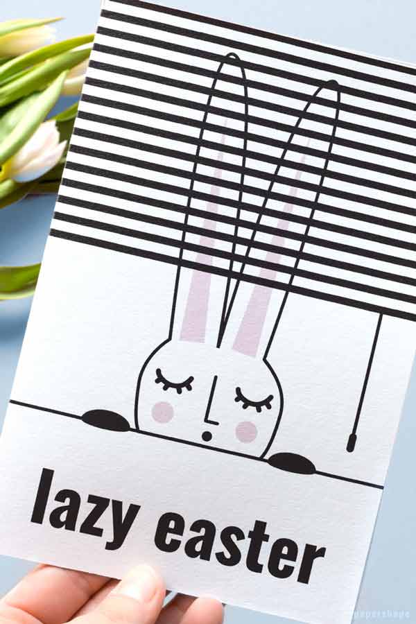 Lustige Ostergrüsse: kostenlose Vorlage herunterladen und Ostergrußkarte verschenkekn / PaperShape #osterfest #ostern #diy #papershape