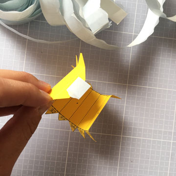 Step: stick paper parts together