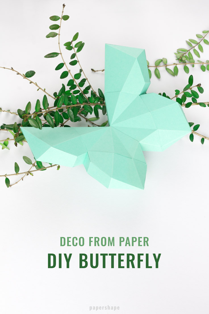 Paper craft your 3d butterflies from paper. cool wall decor / PaperShape #papershape #butterefly