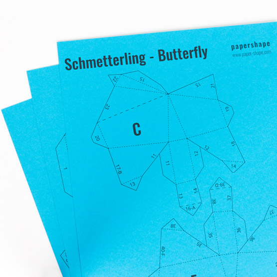 Anleitungsschritt Schmetterling Vorlage herunterladen