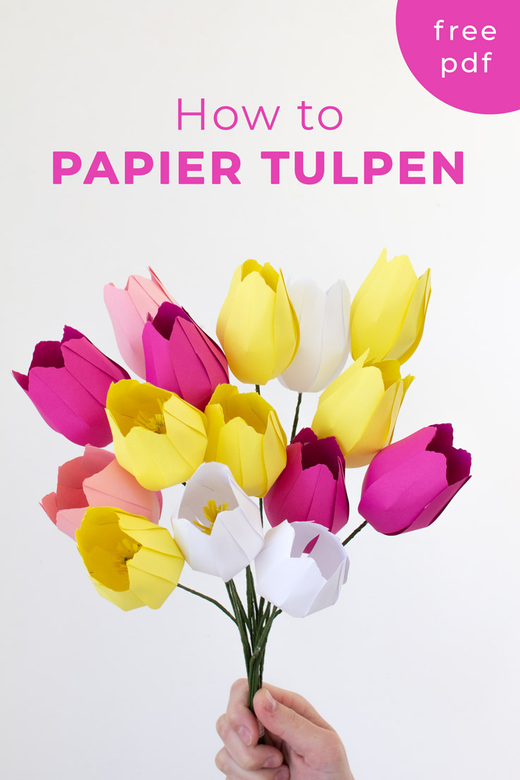 How To Make A Paper Tulip Free Template Papershape