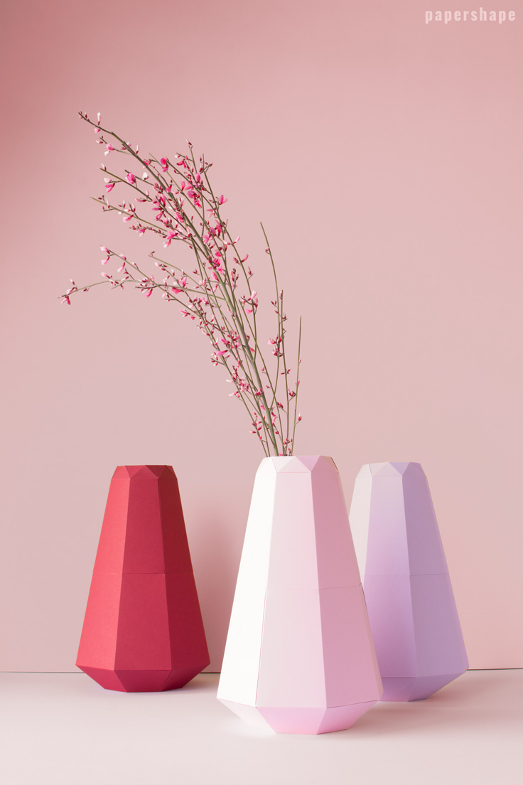 Paper Flower Vase Template