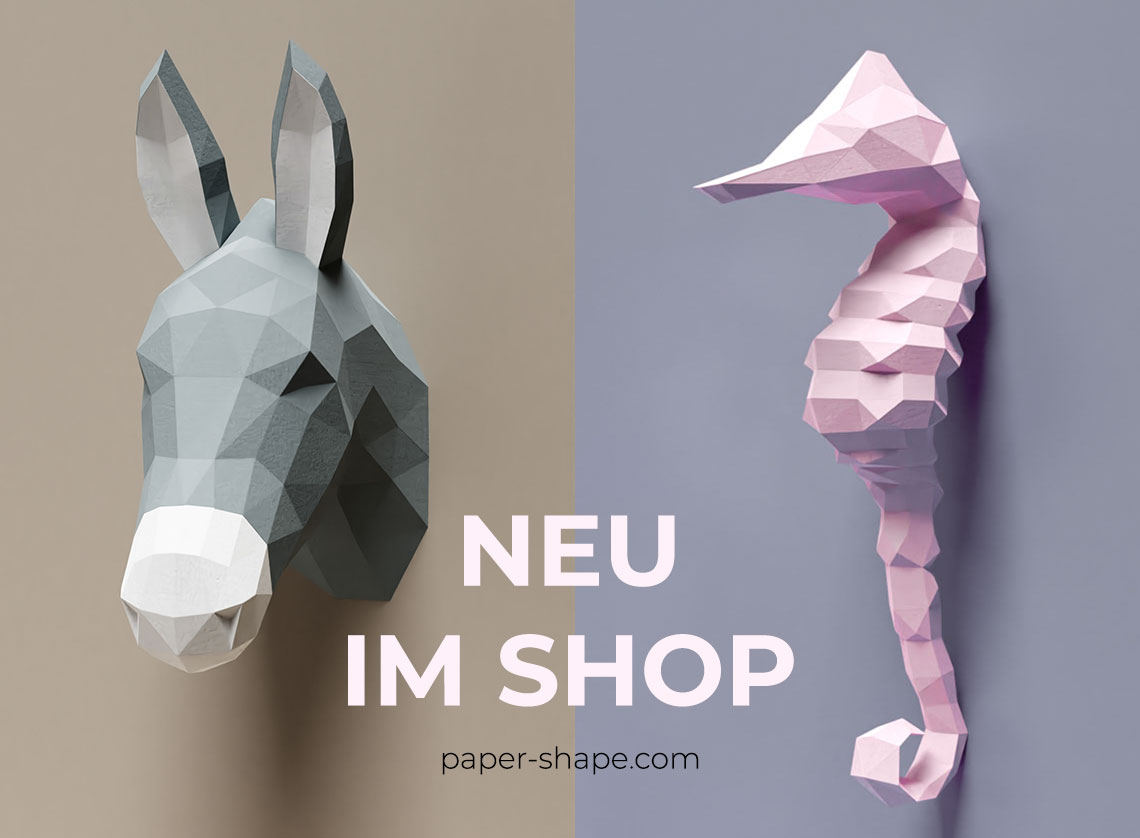 Tierkopf Wanddeko Aus Papier Papershape