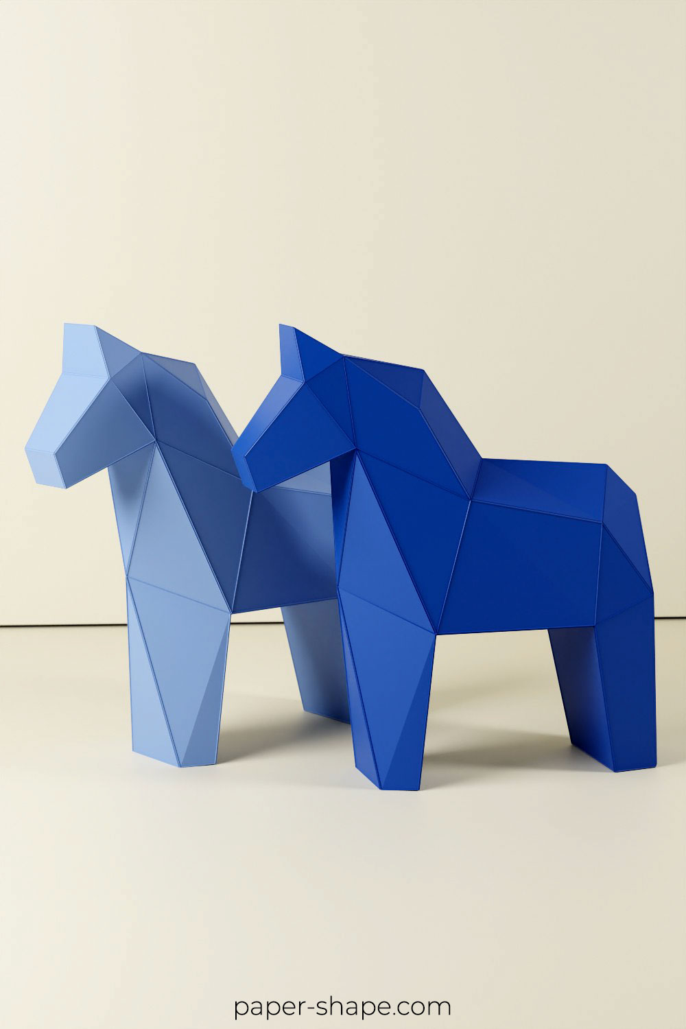 Dala horses in blue shades