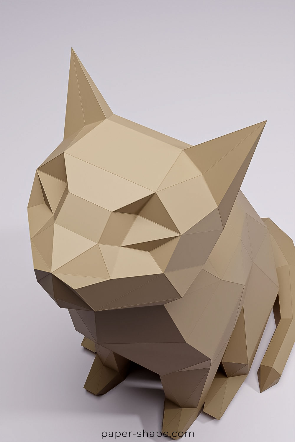 3d papercraft cat head