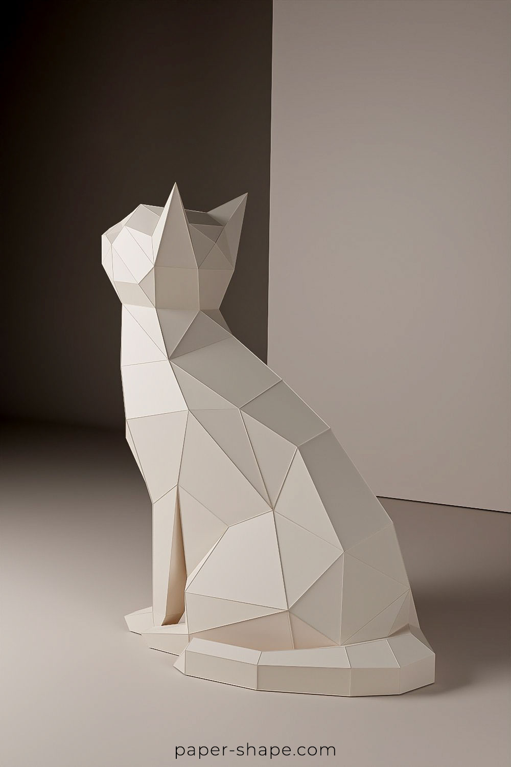 3D Papercraft Cat from behind