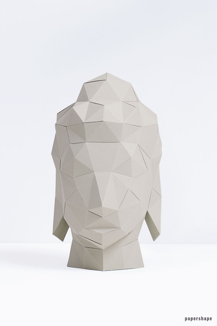 DIY Buddha als Deko für den Tisch aus Papier #papershape