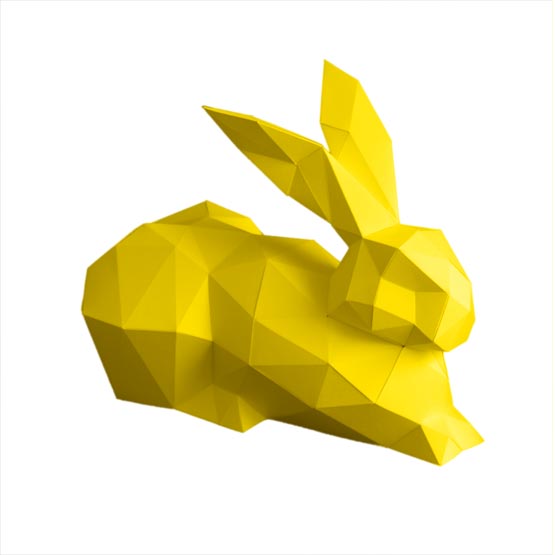 3d Paper bunny DIY #papershape