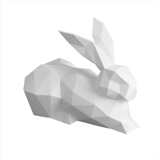 3d Paper bunny DIY #papershape