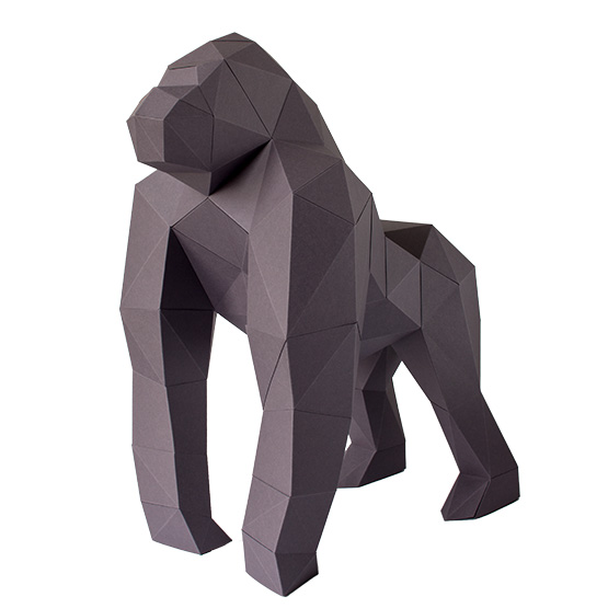 DIY: 3d paper gorilla #papershape