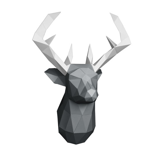 3d Deer head DIY with template #papershape