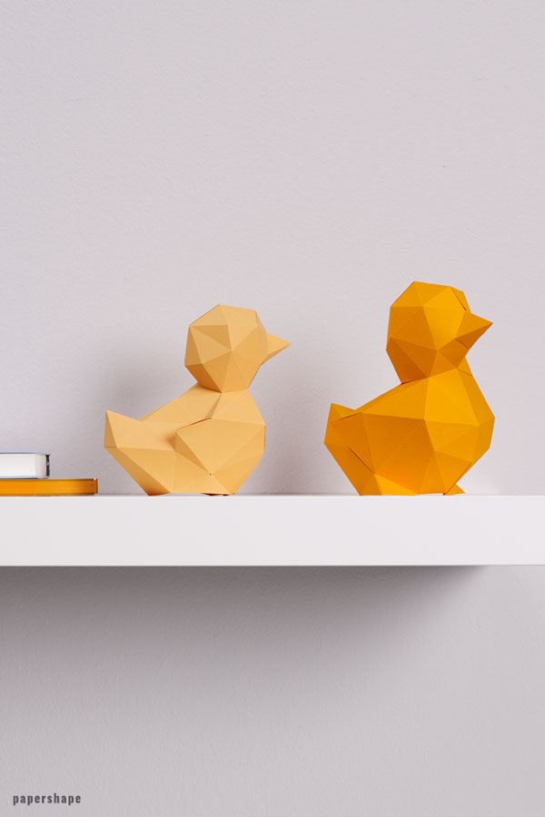 3D Osterküken basteln aus Papier #papercraft #bastelnmitpapier #osterdeko #diy