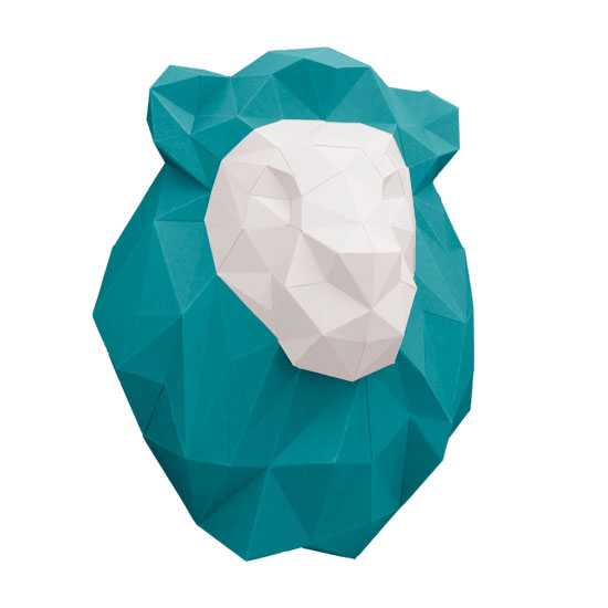 3d lion from paper as wall decor - cool lion papertrophy #papershape