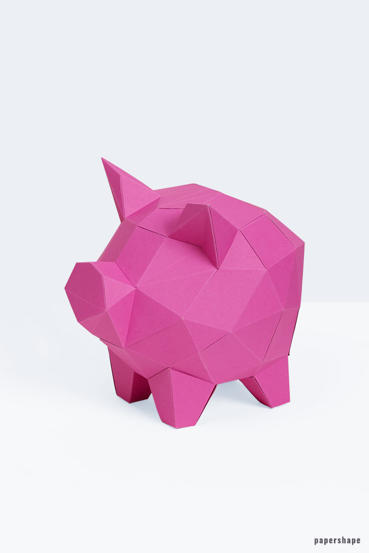 How To Make A Paper Flower Vase Sleeve Very Easy With Free Template Paper Piggy Bank Gift Of Money For A Wedding Or Birthday Party Papershape